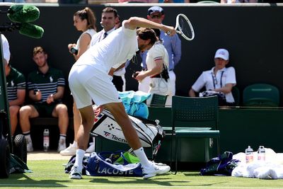 Daniil Medvedev smashes rackets as he crashes out of Wimbledon in first round
