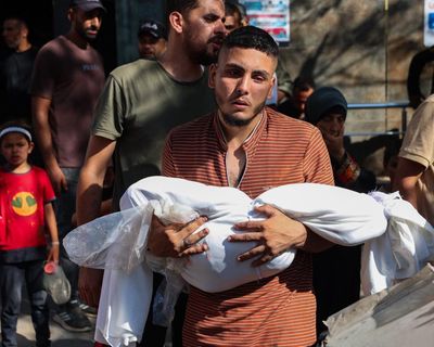 Witnesses describe grim aftermath of Israeli strike on busy Gaza cafe