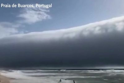 Rare weather phenomenon grips Portugal beach during heatwave