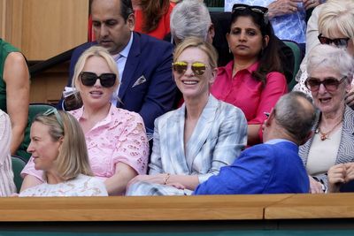 Rebel Wilson and Cate Blanchett among stars in Royal Box on another sweltering day at Wimbledon