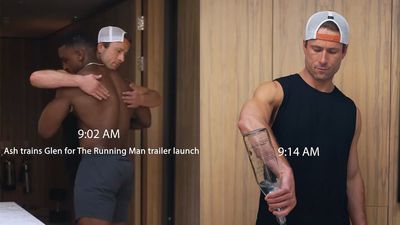 Glen Powell teamed up with that Saratoga man to promote ‘The Running Man’