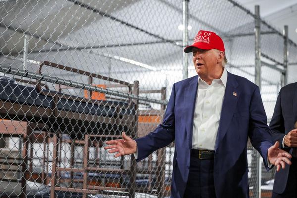 Trump celebrates harsh conditions for detainees on visit to ‘Alligator Alcatraz’