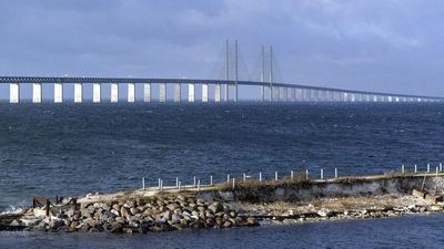Royals attend ceremony celebrating 25th annivesary of Øresund Bridge connecting Denmark and Sweden