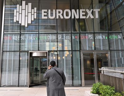 Dow soars almost 400 points, as investors rotate out of tech and eye Europe