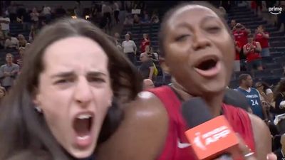 Fired Up Caitlin Clark Interrupts Aliyah Boston Postgame Interview