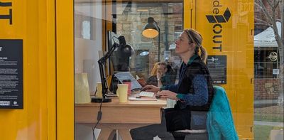 We spent a month writing and reading in glass boxes. We read faster, wrote more – and inspired passersby