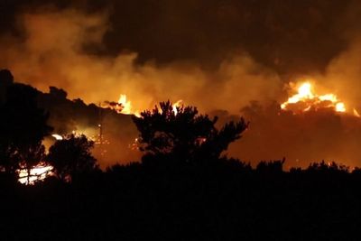 Firefighters battle raging wildfire on Greek island of Crete