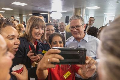Rachel Reeves smiles and laughs in show of unity with Keir Starmer after Commons tears