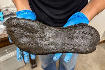 Archaeologists perplexed to find ‘very large’ Roman leather shoes at ancient fort