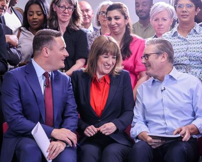 SMILE! It’s just a normal day for Labour’s happy family of Keir, Rachel and Wes