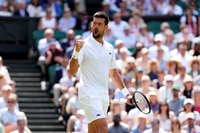 Dan Evans swept aside as Novak Djokovic reaches 99 not out at Wimbledon