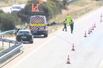 Police at scene of crash where Portuguese forward Diogo Jota died in Spain