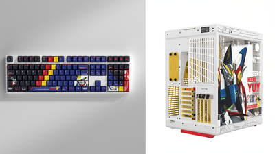 Hyte's iconic new Wing Gundam Zero case is going to grab your eyeballs first, but it's these fresh-looking keycaps I really want