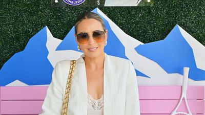 Rachel Stevens' Wimbledon outfit just proved that petite women can wear wide-leg trousers - here's how to do it