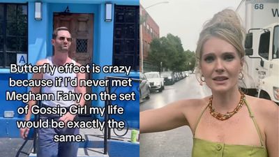 Penn Badgley & Meghann Fahy Are Trading Barbs & The Internet Is Scratching Its Head
