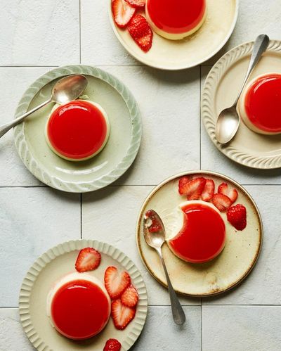 Double wibble wobble: Helen Goh’s recipe for strawberry jelly panna cotta