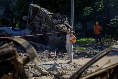 14 hospitalised in Kyiv following Russia’s drone and missile bombardment