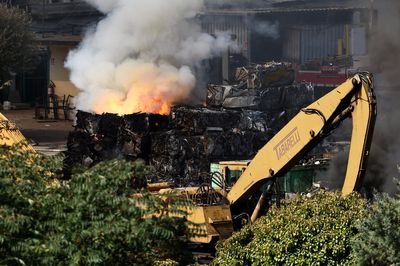 Moment Rome petrol station explodes in a huge fireball causing multiple injuries