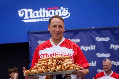 Hot diggity dog: Joey Chestnut regains title in New York hotdog eating contest