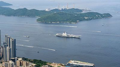 China's first domestically built aircraft carrier visits Hong Kong in show of power