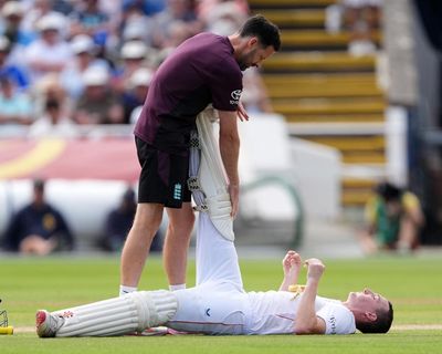 ‘I was knackered’: Brook’s England heroics take their toll as India seize advantage