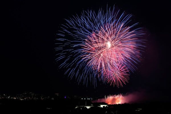 Fireworks light the night sky across the country on Independence Day