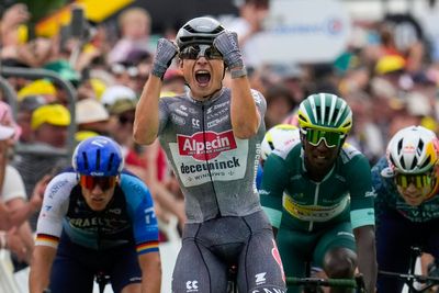 Tour de France 2025 live: Stage 1 result as Jasper Philipsen sprints to victory as Evenepoel loses time in crosswinds