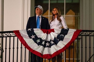 Melania appears to have lost her groove as she mimic Trump’s infamous ‘YMCA’ dance at July 4 bash
