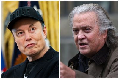 Musk calls Bannon a ‘fat, drunken slob’ and says he should be arrested as their feud rages on