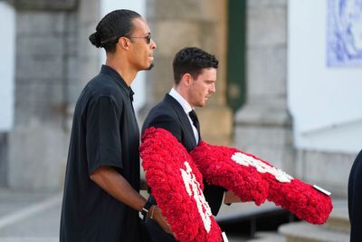 Liverpool squad bid emotional farewell to Diogo Jota at team-mate’s funeral