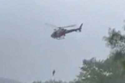 Texas flood victim clinging to tree is airlifted out of danger in dramatic rescue