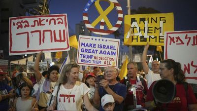 Rally held in Tel Aviv to call for the release of the remaining hostages held in Gaza