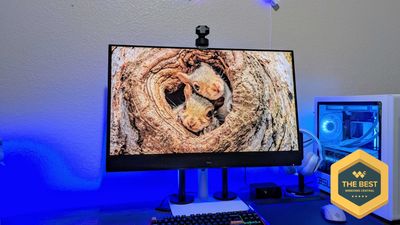 This 4K OLED monitor has stereo speakers that follow you — but it's missing something "imPORTant"