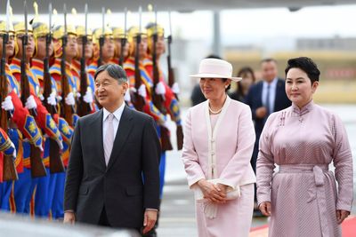 Japan's emperor begins a weeklong visit to Mongolia that will honor POWs