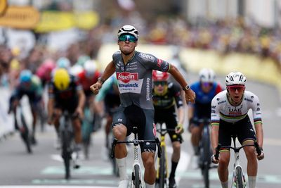 Tour de France 2025 live: Stage 2 result as Mathieu van der Poel pips Tadej Pogacar to victory