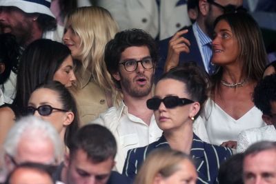 Andrew Garfield attends seventh day of Wimbledon Championships