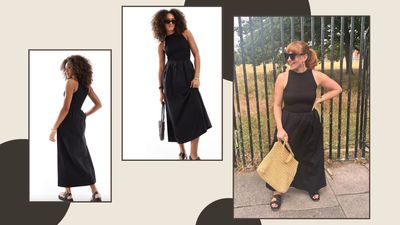 I rarely wear black, but this flattering summer dress has officially stolen my heart