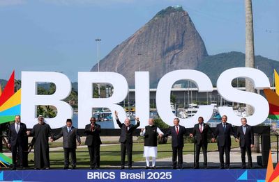 EU’s von der Leyen has ‘good exchange’ on trade with Trump, as US threatens Brics group with extra 10% tariff – as it happened