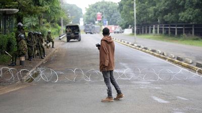 Police block roads to Kenyan capital on anniversary of pro-democracy protests