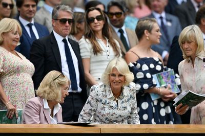 Who's in the Royal Box at Wimbledon? The Queen and Hugh Grant among famous names at Centre Court on day ten