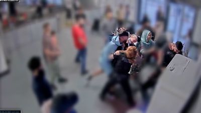 Shocking CCTV footage shown to jury of 'violent assault' on police officers at Manchester Airport