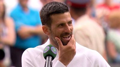 Novak Djokovic Jokes About Roger Federer Finally Seeing Him Win a Wimbledon Match