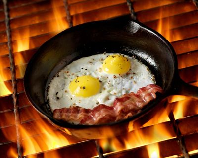 ‘Deeply wrong’: would you use a barbecue to cook a full English breakfast?