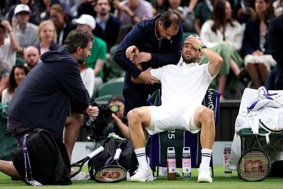 Possible Wimbledon upset averted as Dimitrov forced to retire