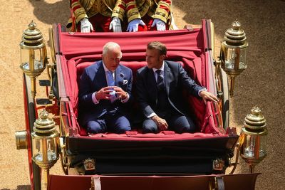 King and French president Macron display entente cordiale as state visit begins