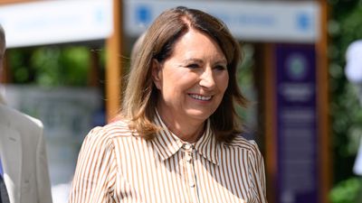 Carole Middleton ditched heels for barely-there sandals as she blended style and comfort at Wimbledon