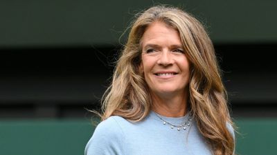 Annabel Croft's Wimbledon white trainers, with a twist, are a reminder that this style of shoe works with pretty much any look