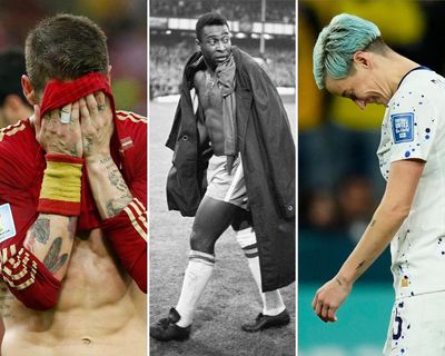 How early has a defending champion exited an international tournament?