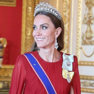 Princess Kate Breaks Her Tiara Drought in Dramatic Red Caped Gown and a Major New Honor From King Charles