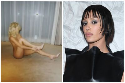 Kanye West's wife Bianca Censori poses nearly nude as she debuts new blonde look